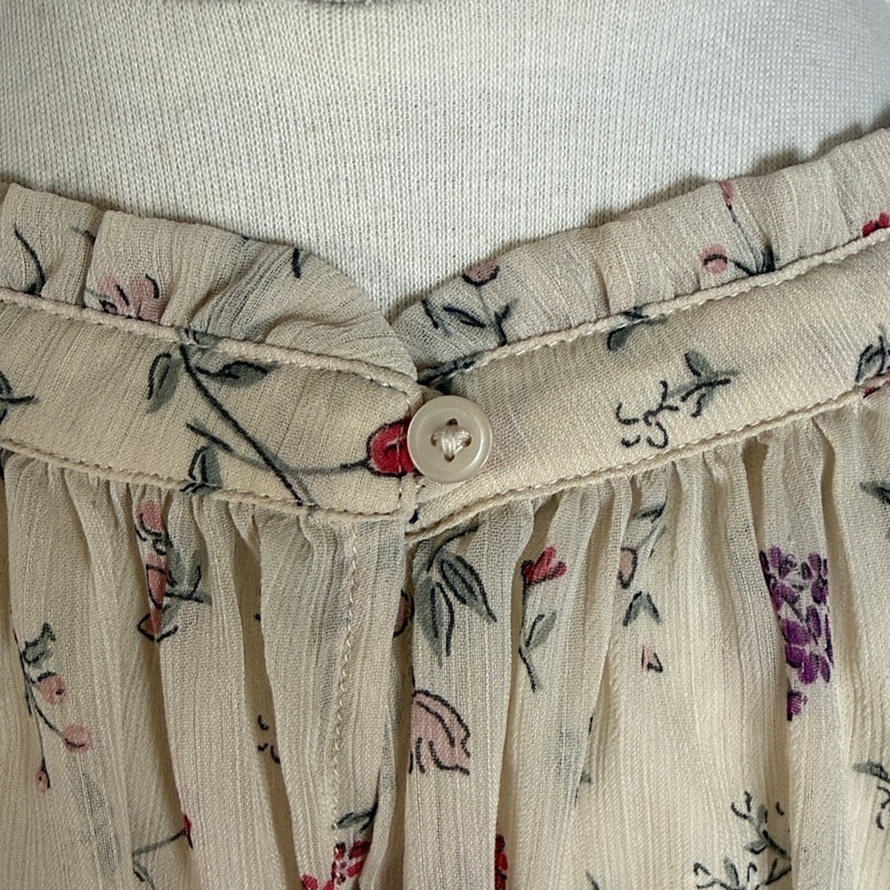 Uniqlo Chic Floral Beige Blouse for Women / L - Picture 3 of 9